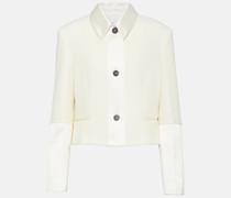 Jacke aus Satin und Wolle