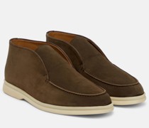 Loro Piana Loafers Open Walk aus Veloursleder