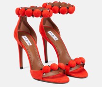 Alaia Sandalen La Bombe 100 aus Veloursleder