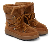 Schnürstiefel aus Shearling