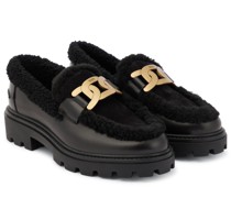 Tod's Loafers Kate aus Leder und Shearling