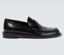 JW Anderson Bestickte Loafers aus Leder