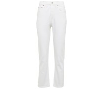 Agolde High-Rise Cropped Straight Jeans Riley