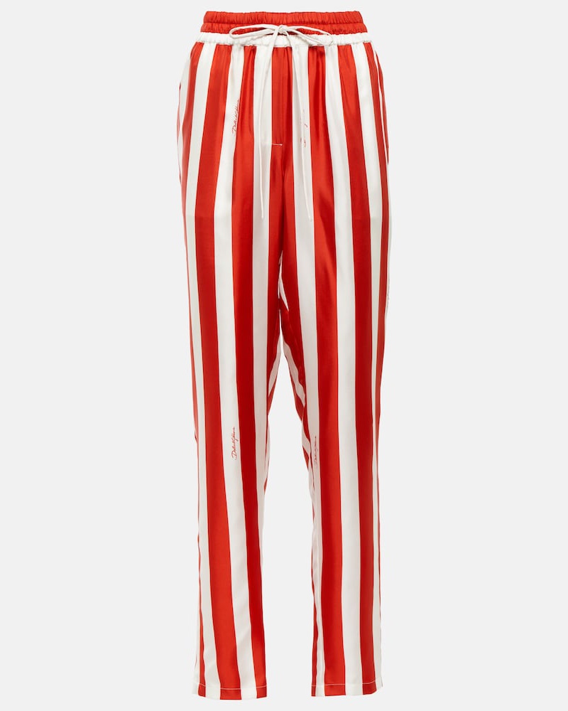 Dolce & Gabbana Damen Dolce&Gabbana High-Rise-Hose Portofino aus Seide Dolce & Gabbana Damen Dolce&Gabbana High-Rise-Hose Portofino aus Seide