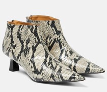 Ankle Boots aus Lederimitat