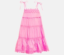 Juliet Dunn Besticktes Minikleid aus Baumwolle