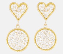 Ohrringe Margot Heart aus 18kt Gold mit Diamanten