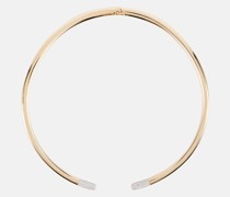 Rainbow K Halskette Tube aus 14kt Gelbgold mit Diamanten