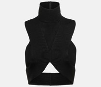 Alaia Cropped-Top aus Rippstrick