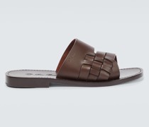 Loro Piana Pantoletten Sea-Slide Pacific Walk aus Leder