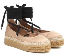 Prada Plateau-Espadrilles aus Canvas