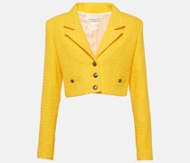 Cropped-Blazer aus Tweed