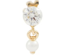 Maria Tash Einzelner Ohrring aus Gold mit Diamant und Perle