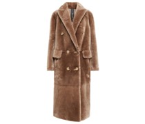 Blancha Wendbarer Mantel aus Shearling und Leder