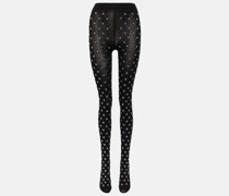 Alaia Verzierte High-Rise Strumpfhose