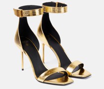 Balmain Sandalen Uma aus Metallic-Leder
