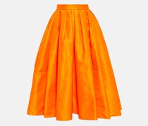 Alexander McQueen High-Rise-Midirock aus Faille