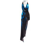 David Koma Bedruckte Robe aus Satin
