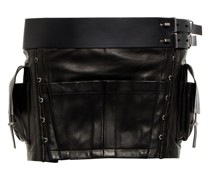 Dion Lee Verzierter Minirock aus Leder