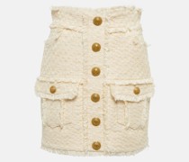 Balmain Minirock aus Baumwoll-Tweed