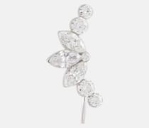 Einzelner Ohrring Invisible Diamond Lotus aus 18kt Weissgold mit Diamanten