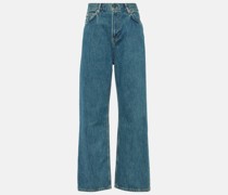 High-Rise Straight Jeans