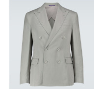 Ralph Lauren Purple Label Doppelreihiger Blazer aus Seide und Leinen