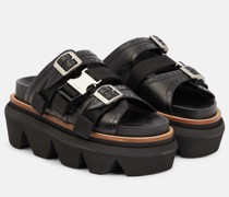 Sacai Plateausandalen aus Leder
