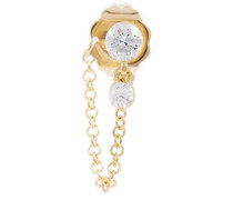 Maria Tash Einzelner Ohrring Invisible Dangle Chain aus 18kt Gelbgold mit Diamanten