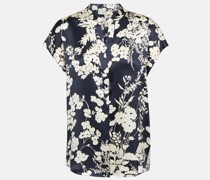 Bedruckte Bluse aus Seidensatin