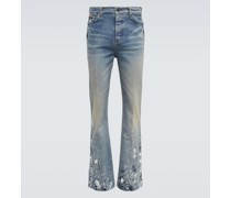 Flared Jeans Paint Splatter