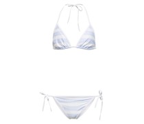 Balmain Gestreifter Triangel-Bikini
