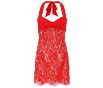 Rasario Minikleid aus Spitze und Crepe