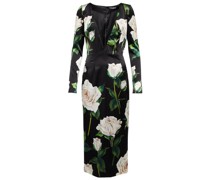 Dolce&Gabbana Bedrucktes Midikleid aus Satin