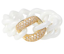 Ring mit 18kt Gelbgold und Diamanten