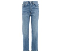 High-Rise Straight Jeans