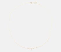 Persee Halskette Gradient aus 18kt Gelbgold mit Diamant und Perlen