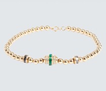 Rainbow K Armband Empress aus 18kt Gelbgold mit Diamanten und Smaragden