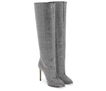 Paris Texas Verzierte Stiefel aus Veloursleder