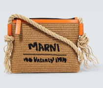 Marni X No Vacancy Inn Messenger Bag aus Raffiabast