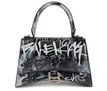 Balenciaga Schultertasche Hourglass Small aus Leder
