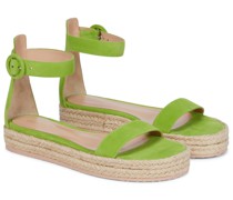 Gianvito Rossi Espadrille-Sandalen aus Veloursleder
