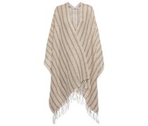 Brunello Cucinelli Gestreifter Poncho aus Leinen