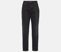 High-Rise Tapered Jeans