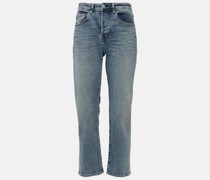 Mid-Rise Straight Jeans American