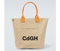 Comme des Garcons Homme Tote aus Canvas mit Leder