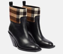 Ankle Boots  Check aus Leder