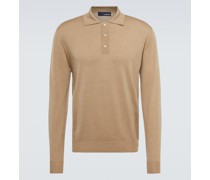 Polopullover aus einem Wollgemisch