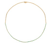 Halskette aus 18kt Gelbgold mit Smaragden