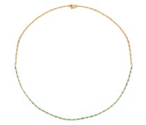 Suzanne Kalan Halskette Tennis aus 18kt Gelbgold mit Smaragden